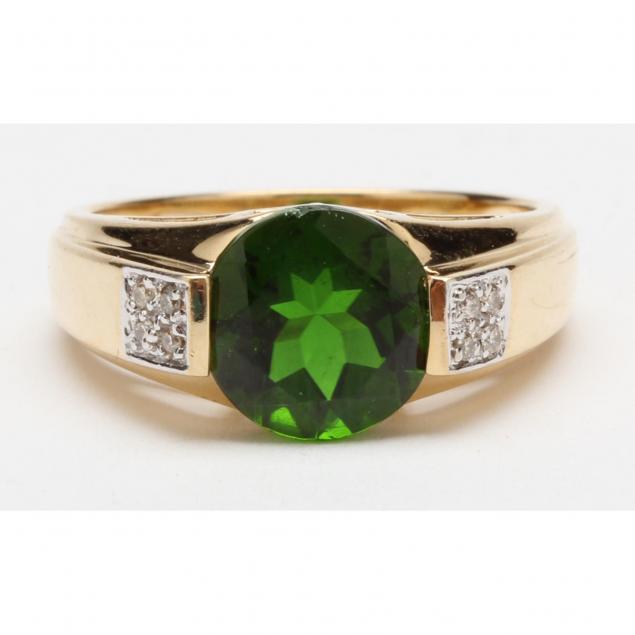 14kt-chrome-diopside-and-diamond-ring