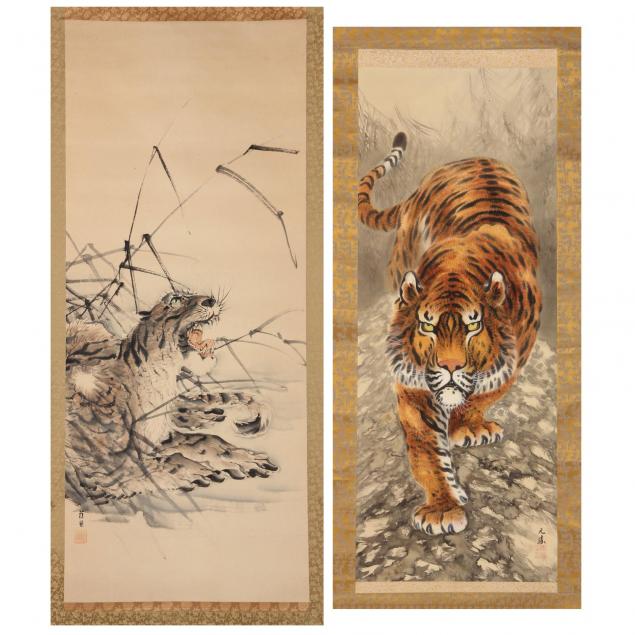 two-asian-scroll-paintings-tigers