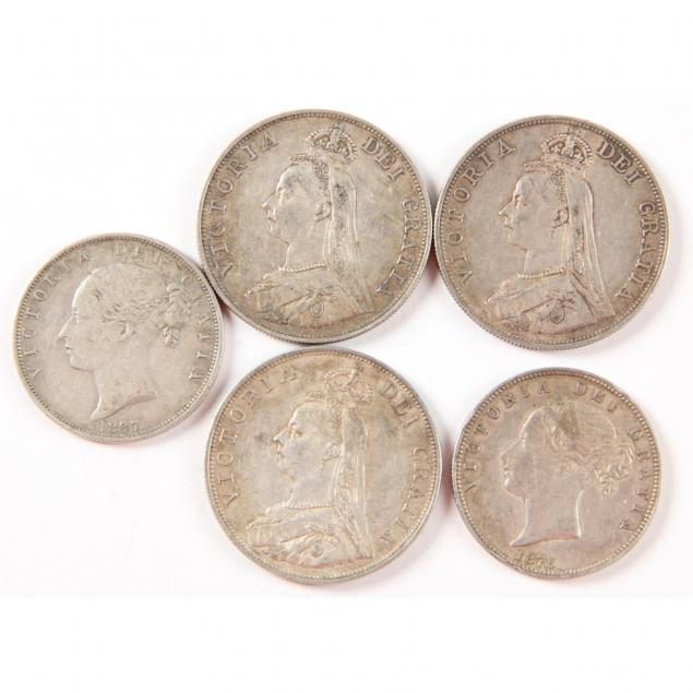 uk-five-victorian-silver-coins