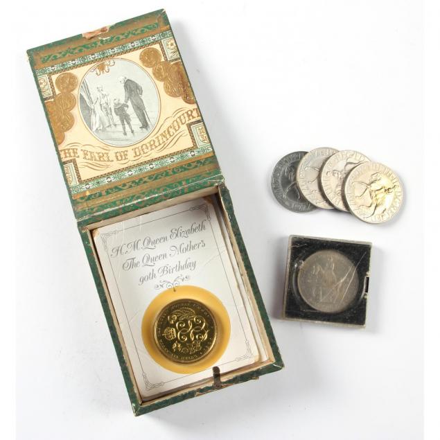 uk-five-5-base-metal-commemoratives-in-victorian-cigar-box