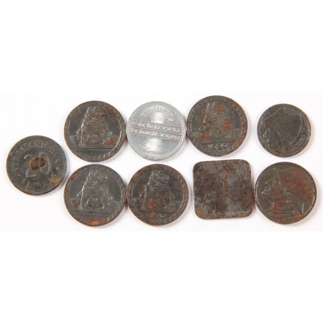 germany-nine-pieces-of-notgeld-tokens