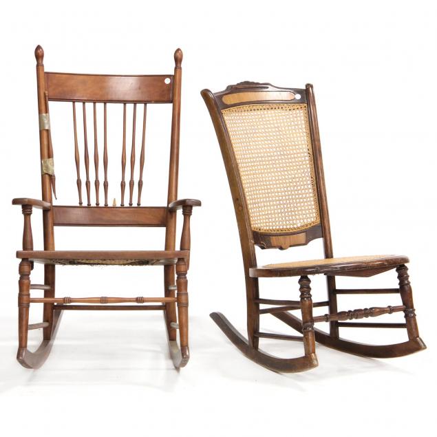 two-caned-seat-rocking-chairs