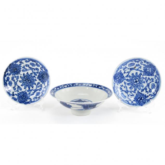three-pieces-of-chinese-blue-white-porcelains
