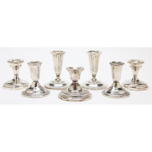 seven-sterling-silver-candlesticks