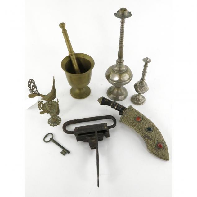 ten-pieces-of-middle-eastern-metalwares