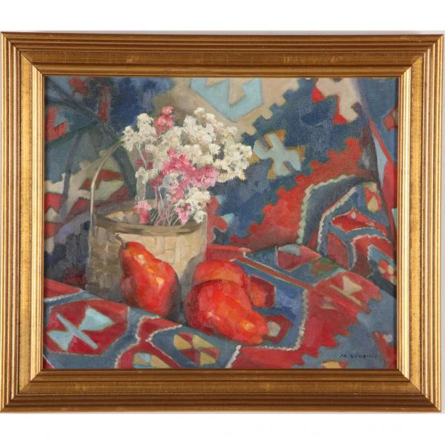 mildred-vorhees-va-ny-nc-1924-2007-pears-on-a-turkish-rug