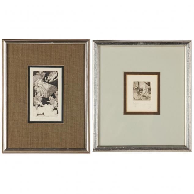 two-twinetta-etchings-by-luella-vernon-nc