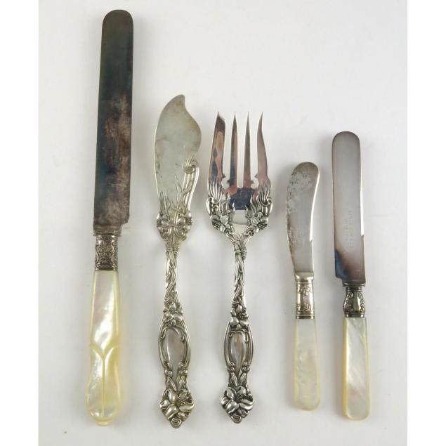 assorted-sterling-silver-mother-of-pearl-flatware