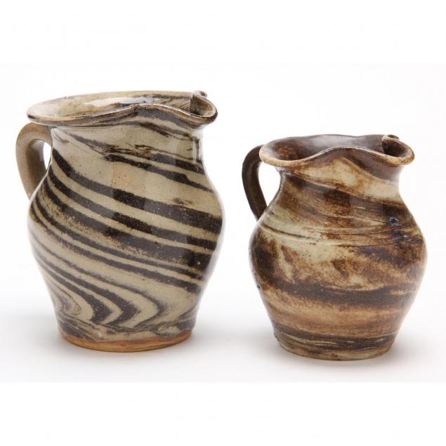nc-pottery-two-swirl-pitchers