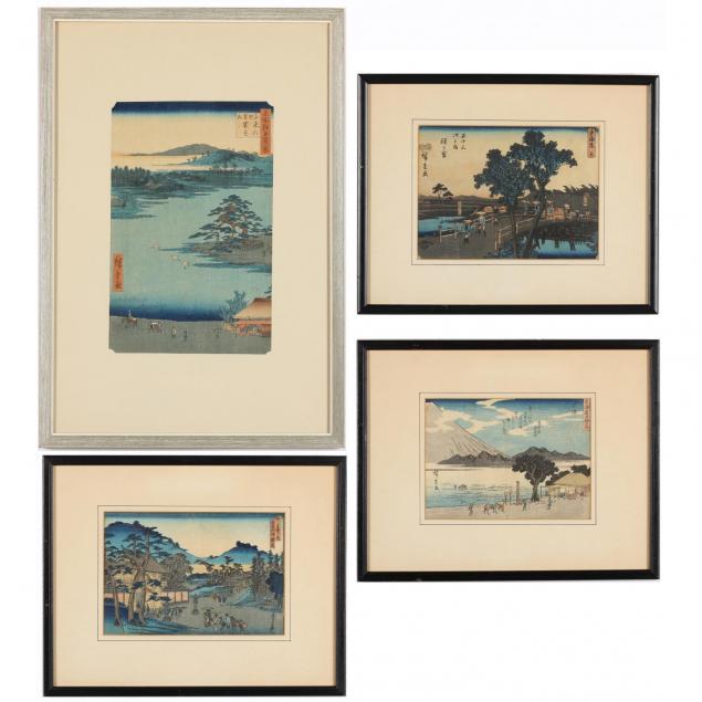 four-19th-century-japanese-woodblock-prints-by-hiroshige