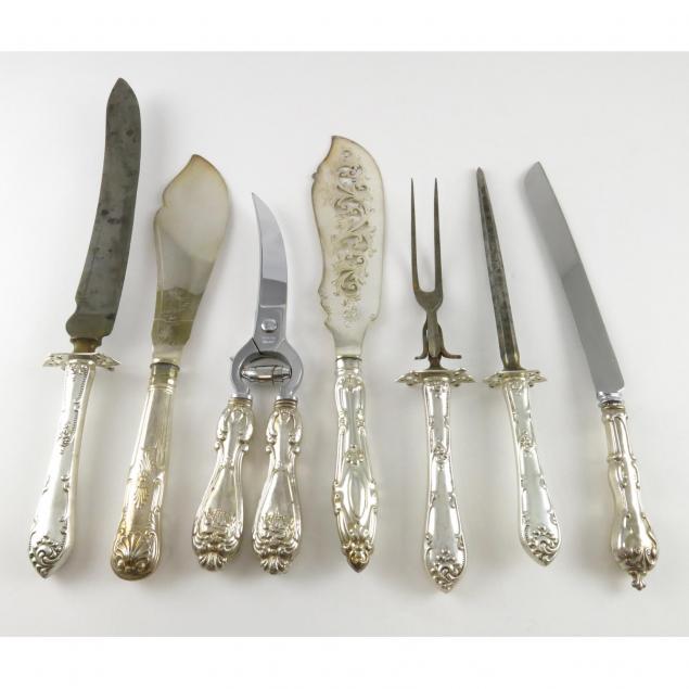seven-silverplate-and-sterling-handled-servers