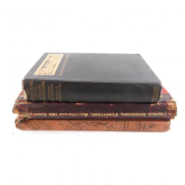 three-antique-books
