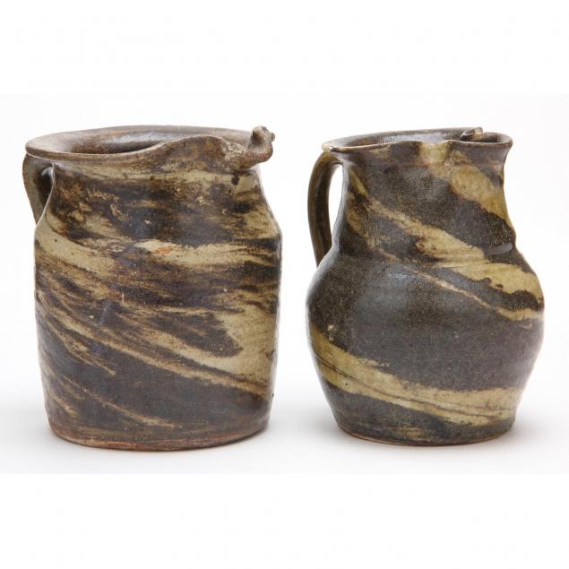 nc-pottery-two-swirl-pitchers-propst-reinhardt