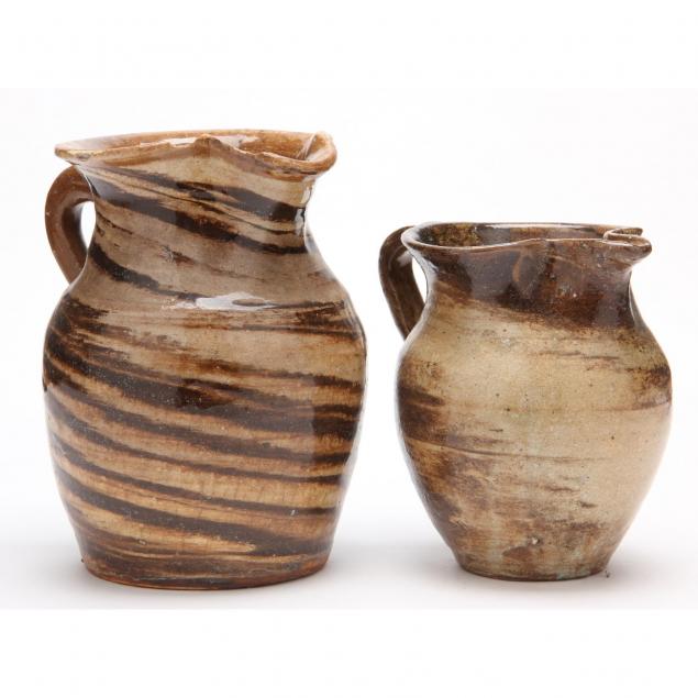 nc-pottery-two-swirl-pitchers-propst-reinhardt
