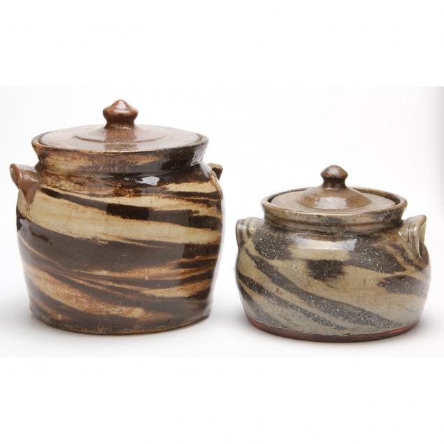 nc-pottery-two-swirl-beanpots