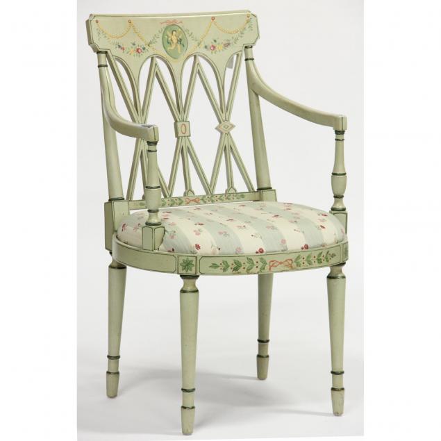 ardley-hall-adam-style-painted-armchair