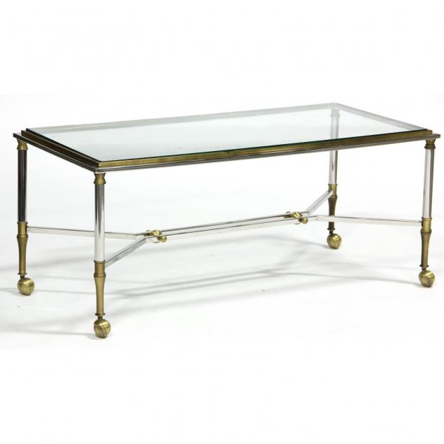 modernist-chrome-and-brass-coffee-table