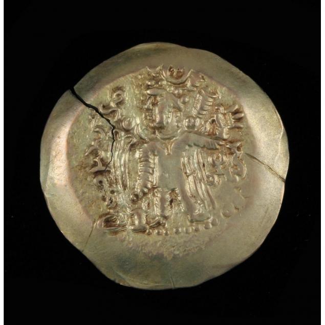 india-kushano-sassanian-rulers-pale-gold-scyphate-dinar