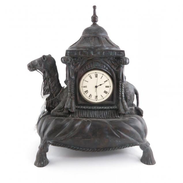 maitland-smith-bronze-camel-form-mantel-clock