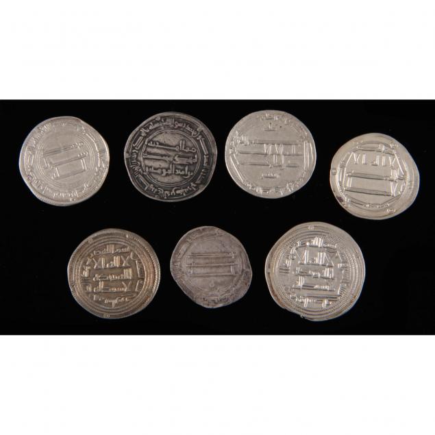 seven-medieval-islamic-silver-dirhems