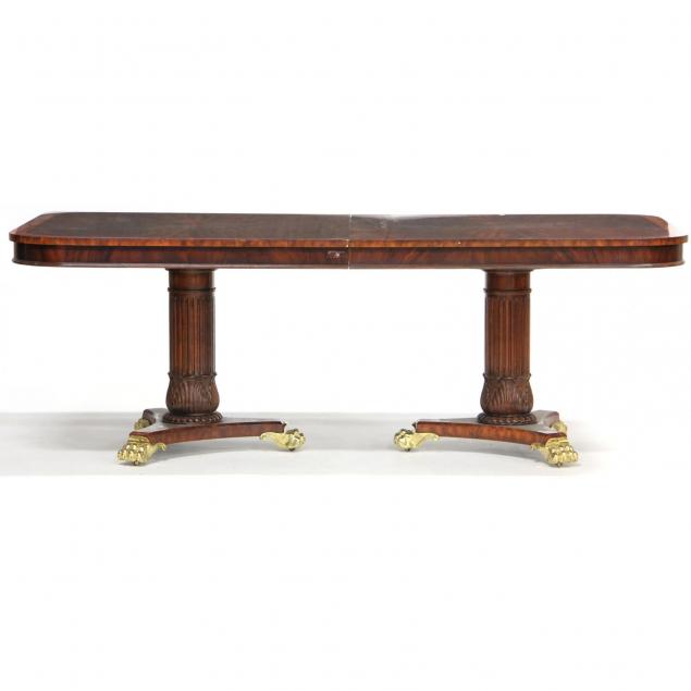 maitland-smith-triple-pedestal-dining-table