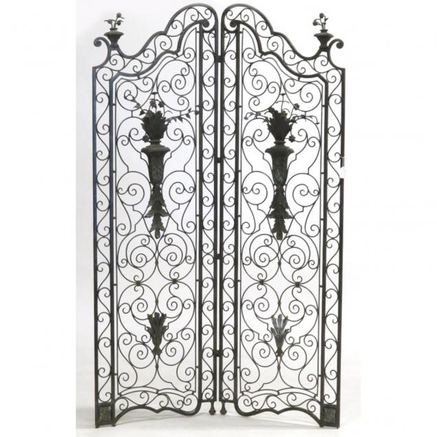 wrought-iron-and-bronze-folding-screen