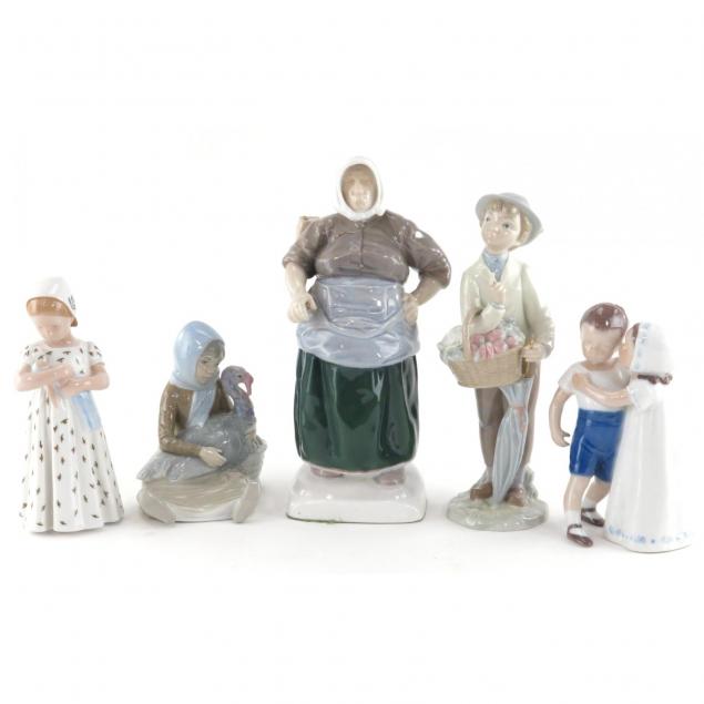 five-porcelain-figures