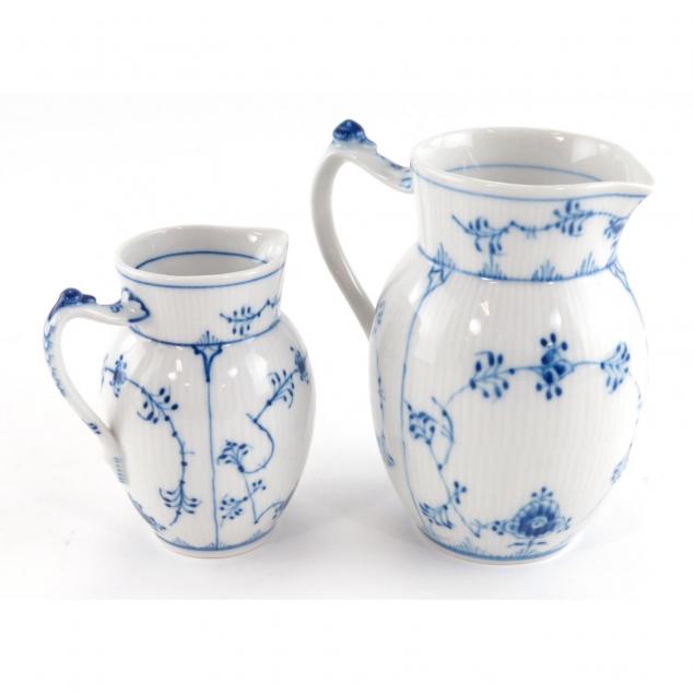 two-royal-copenhagen-blue-onion-pitchers