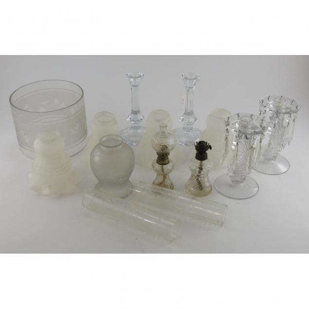 group-of-early-glass-lighting-accessories