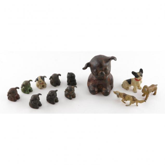 twelve-cast-metal-dogs-and-cat