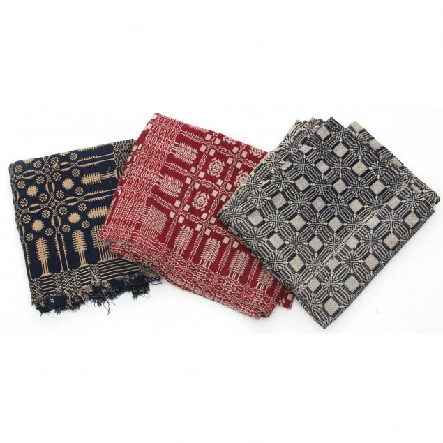 three-antique-overshot-coverlets