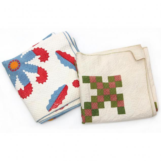 two-vintage-hand-applique-quilts