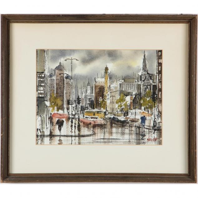 george-yelich-american-20th-c-cityscape