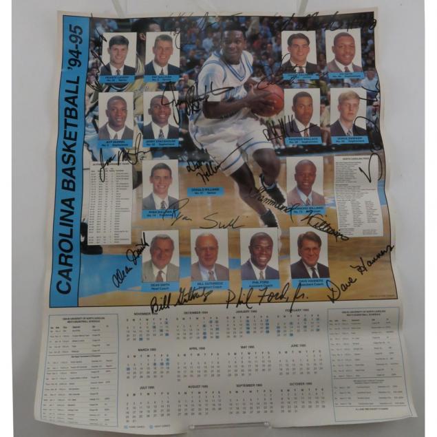 signed-unc-chapel-hill-men-s-basketball-1994-poster