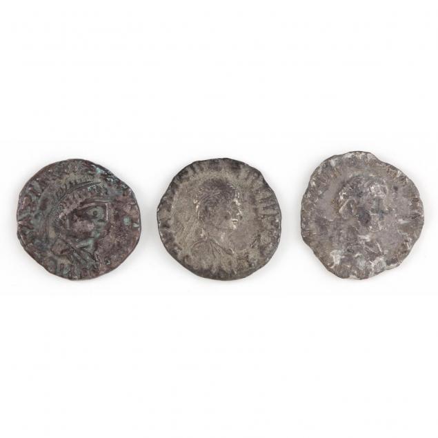 bactrian-kingdom-three-late-bilingual-silver-drachms