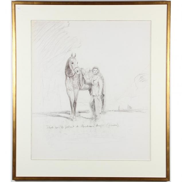 bernard-de-claviere-france-b-1934-equestrian-portrait-study