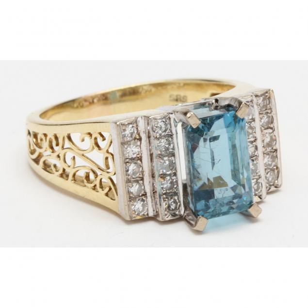 14kt-aquamarine-and-diamond-ring