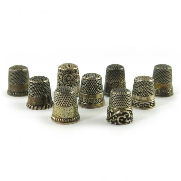 nine-ketcham-mcdougall-sterling-silver-thimbles