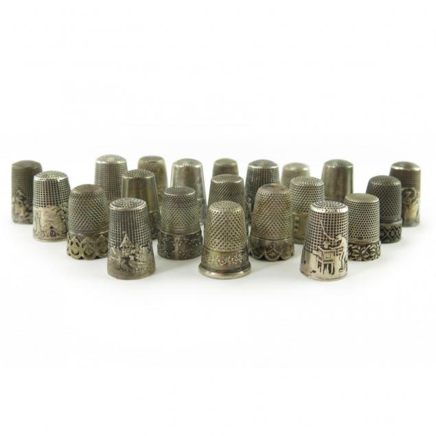 twenty-three-french-silver-thimbles