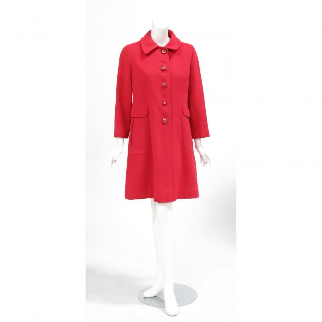 vintage-ladies-red-cashmere-coat