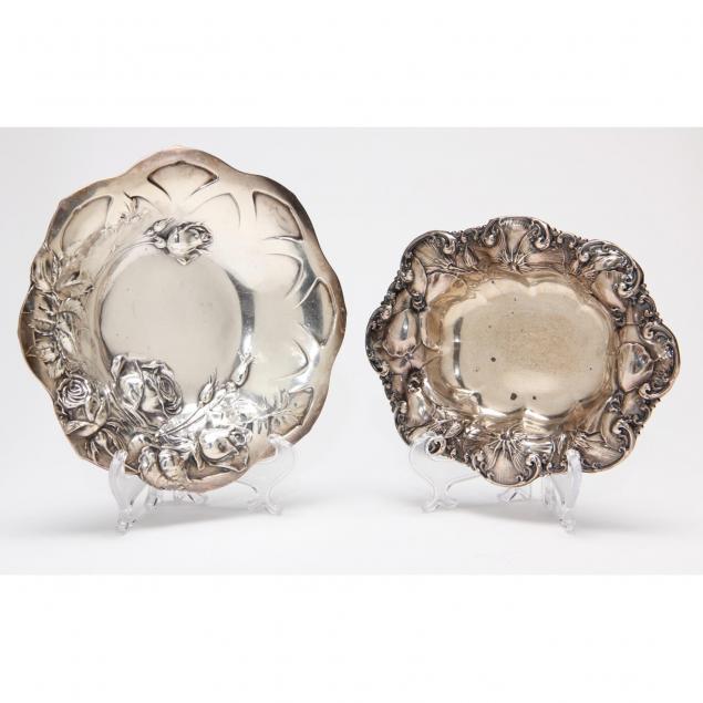 two-art-nouveau-sterling-silver-bowls