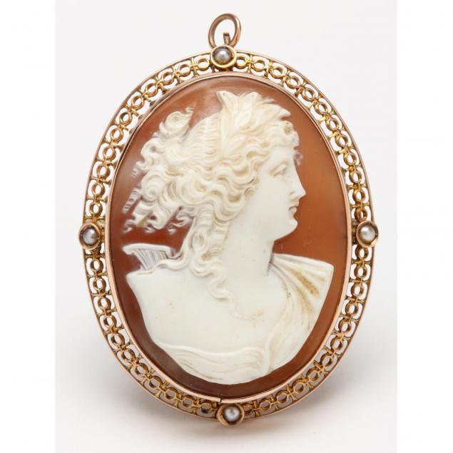 vintage-gold-and-seed-pearl-cameo-brooch-pendant