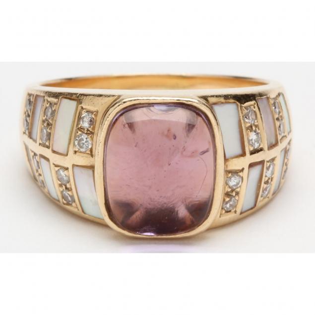 14kt-amethyst-diamond-and-mother-of-pearl-ring
