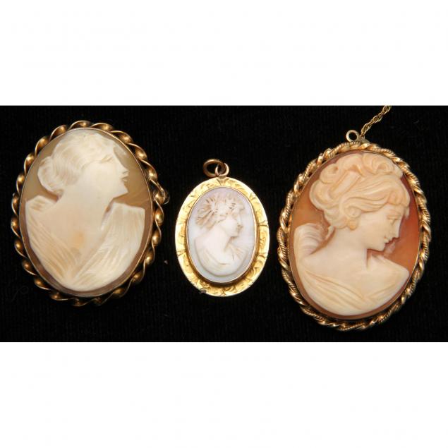 three-vintage-carved-shell-cameos