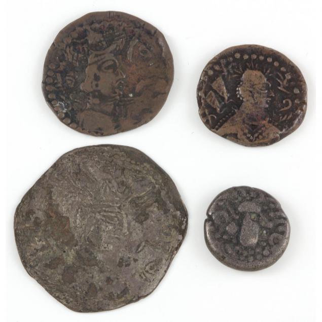 lot-of-four-hephthalite-and-indo-sassanian-coins