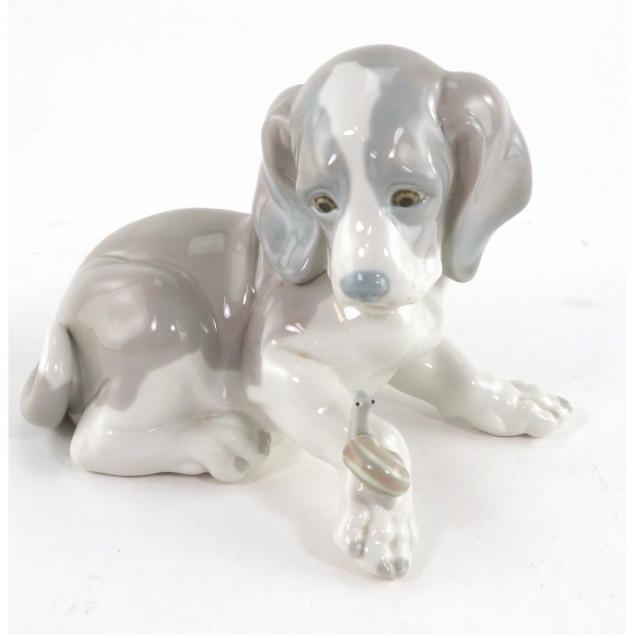 lladro-puppy-dog-with-snail