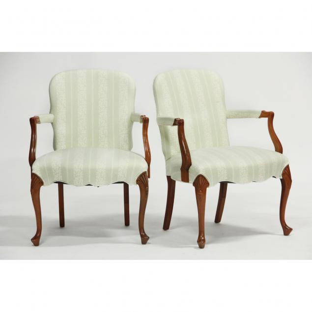 pair-of-queen-anne-style-upholstered-open-arm-chairs