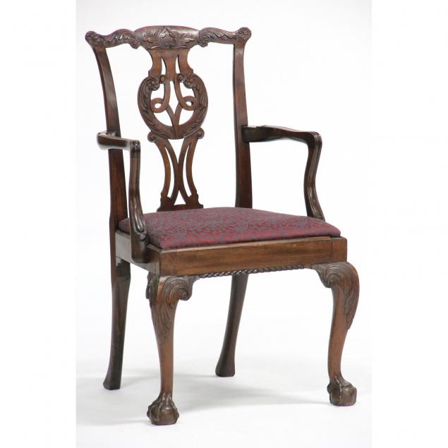 antique-chippendale-style-arm-chair