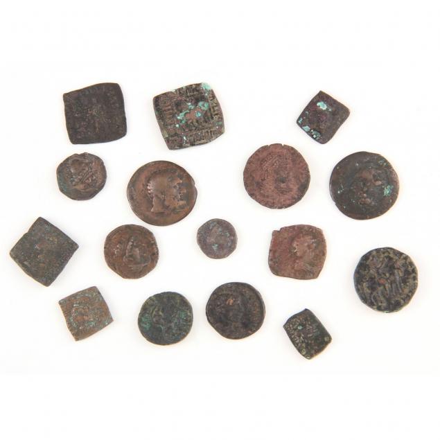 bactrian-kingdom-lot-of-16-unattributed-bronze-coins