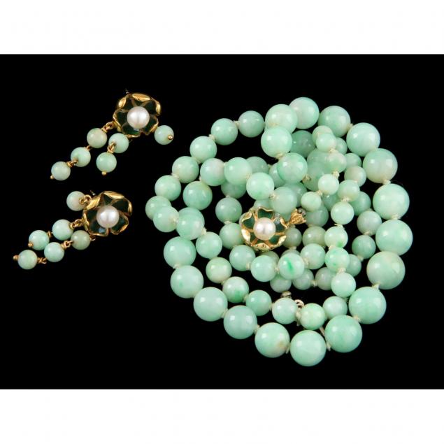 vintage-jade-and-pearl-necklace-and-earrings
